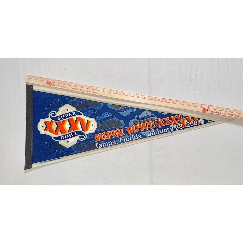 NFL Super Bowl‎ XXXV Commemorative Pennant Tampa Florida 2001